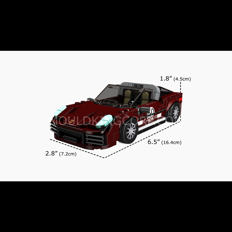 Mould King 27060 911 Targo Supercar Jeu de construction | 262 pièces