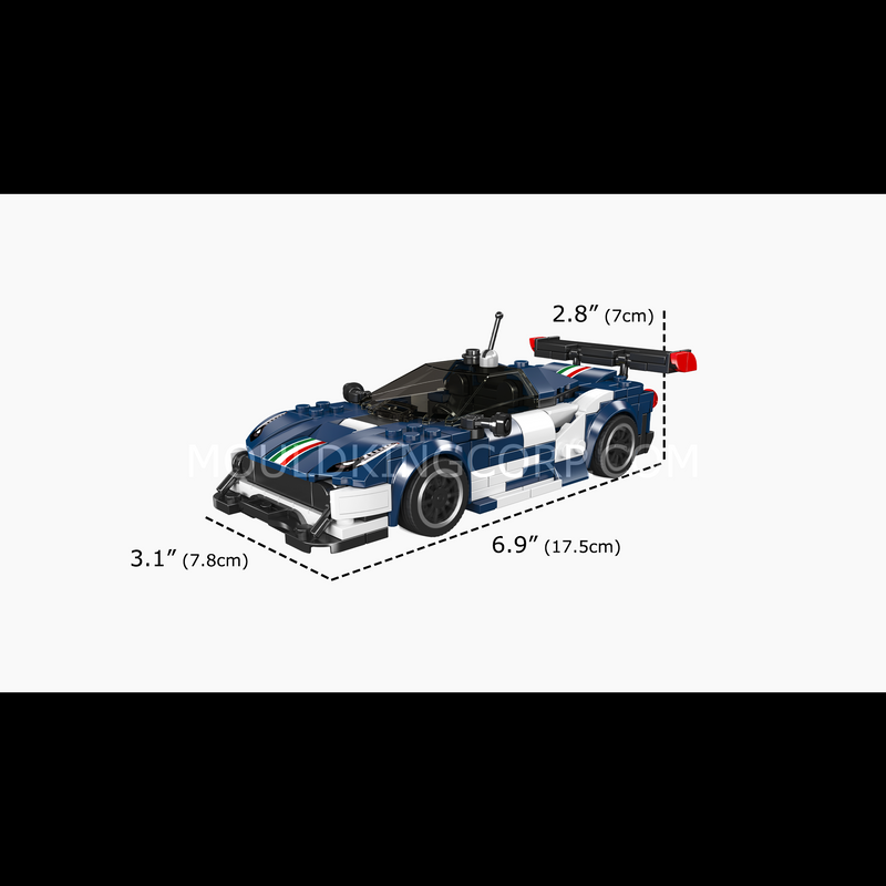 Mould King 27086 F488 GT3 Supercar, kit de construction | 410 pièces