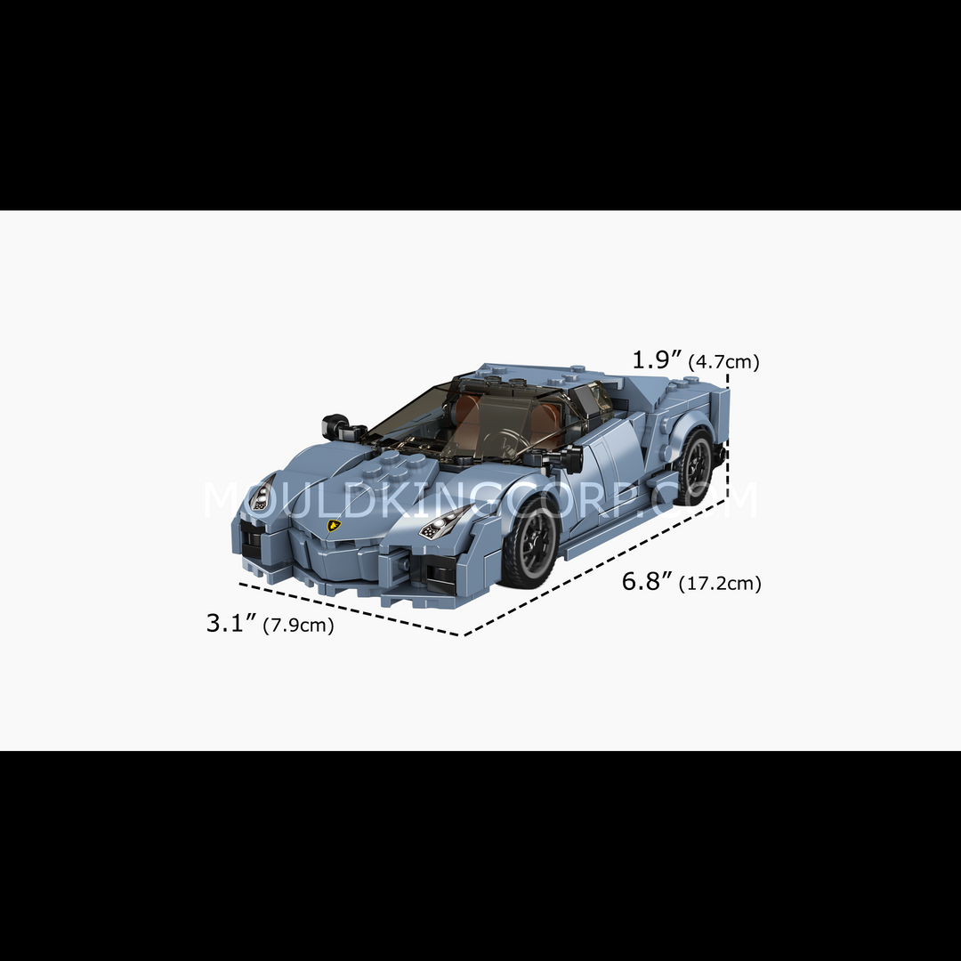 Mould King 27108 Reventón Blue Hypercar Model Building Set | 442 Pcs