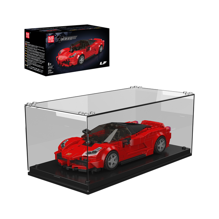 Mould King 27137 LF Italian Hypercar & Display Case Building Set | 433 Pcs
