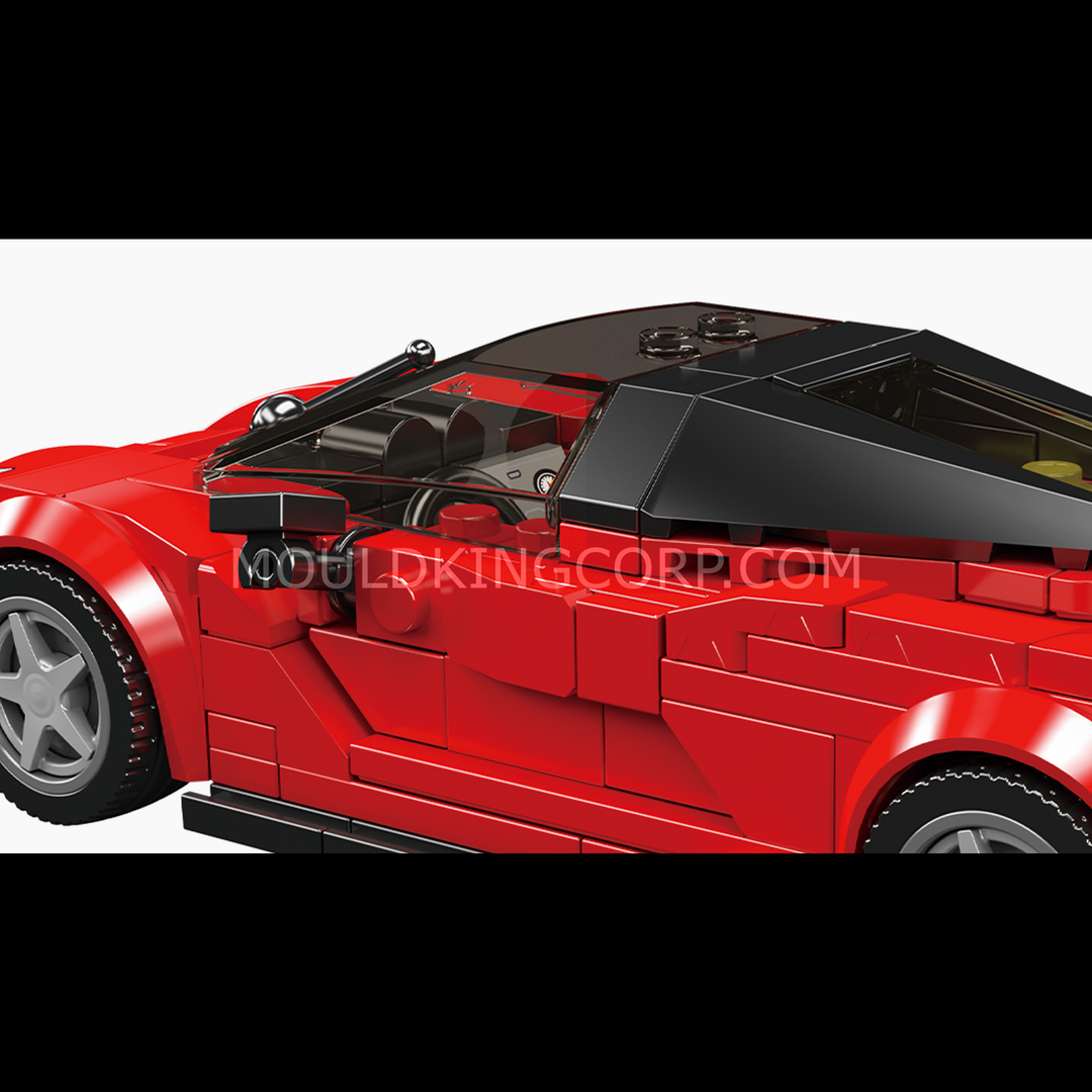 Mould King 27137 LF Italian Hypercar & Display Case Building Set | 433 Pcs