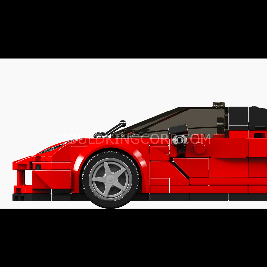 Mould King 27137 LF Italian Hypercar & Display Case Building Set | 433 Pcs
