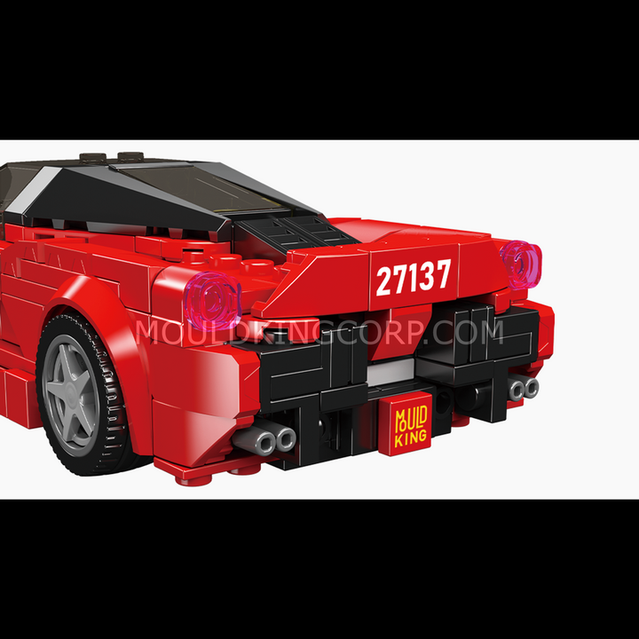 Mould King 27137 LF Italian Hypercar & Display Case Building Set | 433 Pcs