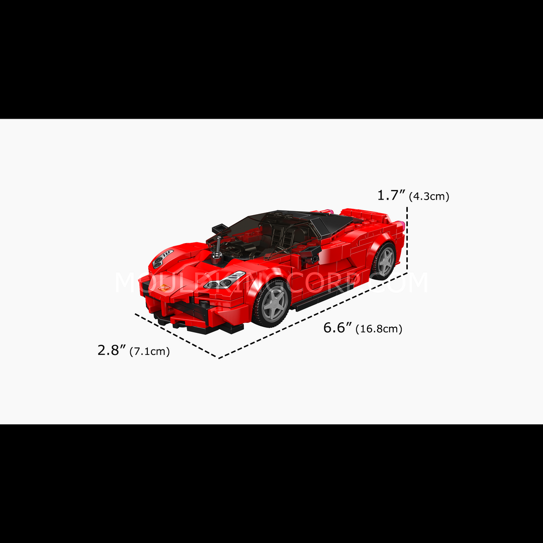 Mould King 27137 LF Italian Hypercar & Display Case Building Set | 433 Pcs