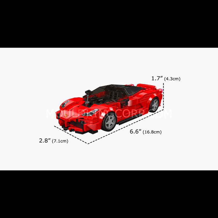 Mould King 27137 LF Italian Hypercar & Display Case Building Set | 433 Pcs