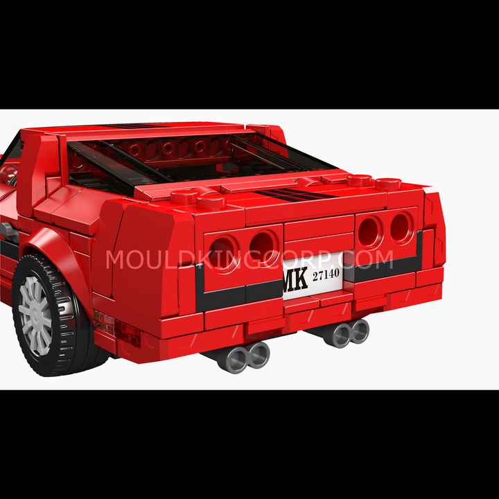 Mould King 27140 C4 American Sports Coupe & Display Case Building Set | 429 Pcs