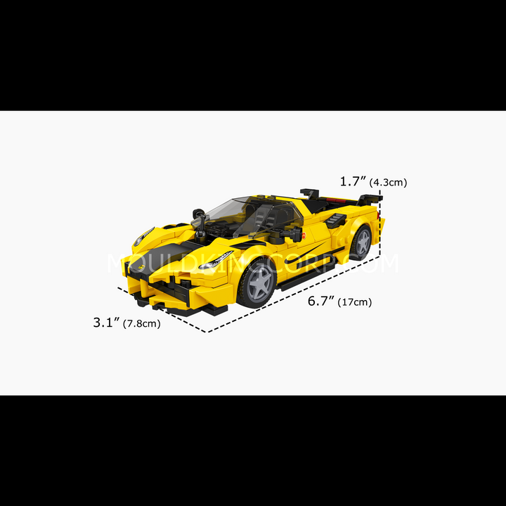 Mould King 27141 Italian V8 Widebody Supercar & Display Case Building Set | 449 Pcs