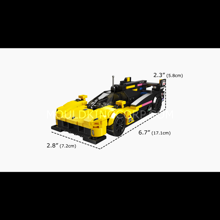 Mould King 27142 American V8 Endurance Prototype Race Car & Display Case Building Set | 365 Pcs