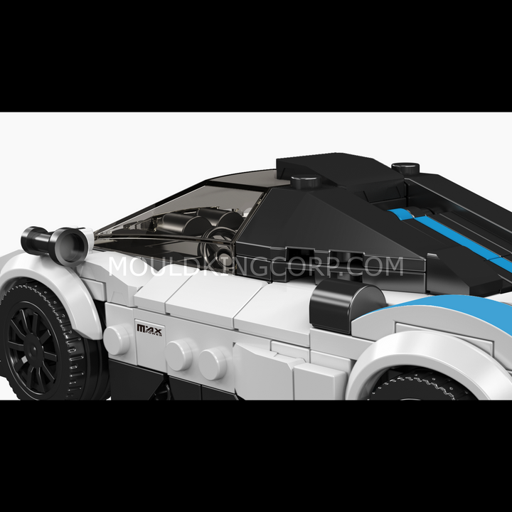 Mould King 27143 Italian V12 Azure Coast Roadster & Display Case Building Set | 380 Pcs