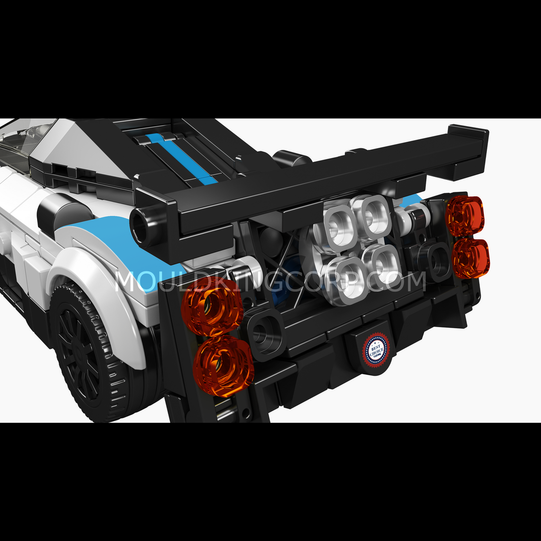 Mould King 27143 Italian V12 Azure Coast Roadster & Display Case Building Set | 380 Pcs