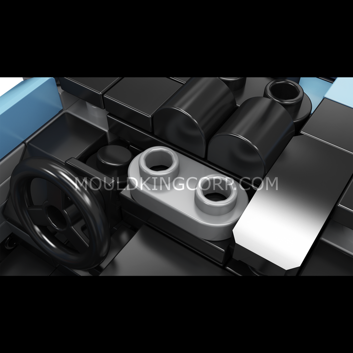 Mould King 27144 Kit di montaggio "Roadster GT classica italiana con motore V12" e teca da esposizione | 483 pezzi