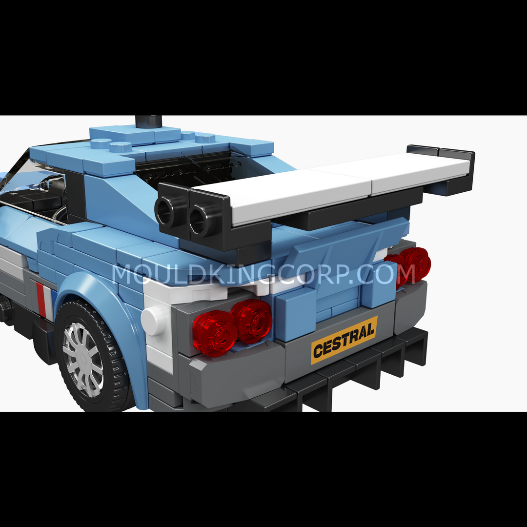 Mould King 27144 Kit di montaggio "Roadster GT classica italiana con motore V12" e teca da esposizione | 483 pezzi