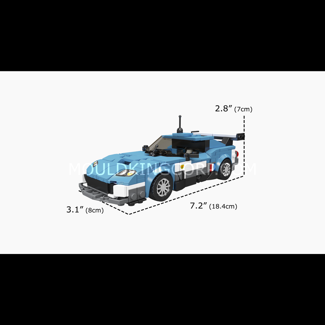 Mould King 27144 Kit di montaggio "Roadster GT classica italiana con motore V12" e teca da esposizione | 483 pezzi