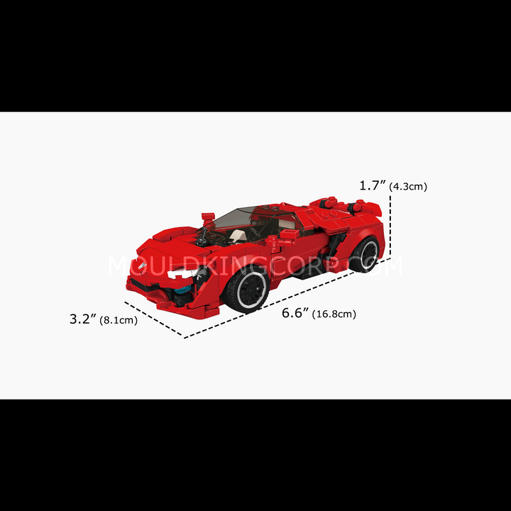 Mould King 27153 LK Angular Hypercar Building Set | 394 Pcs