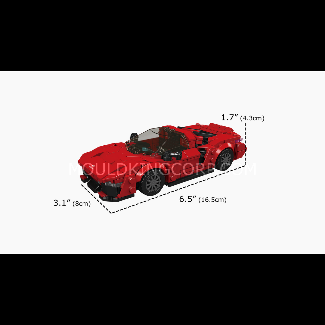 Mould King 27155 Retro Muscle Sports Car Building Set | 408 Pcs