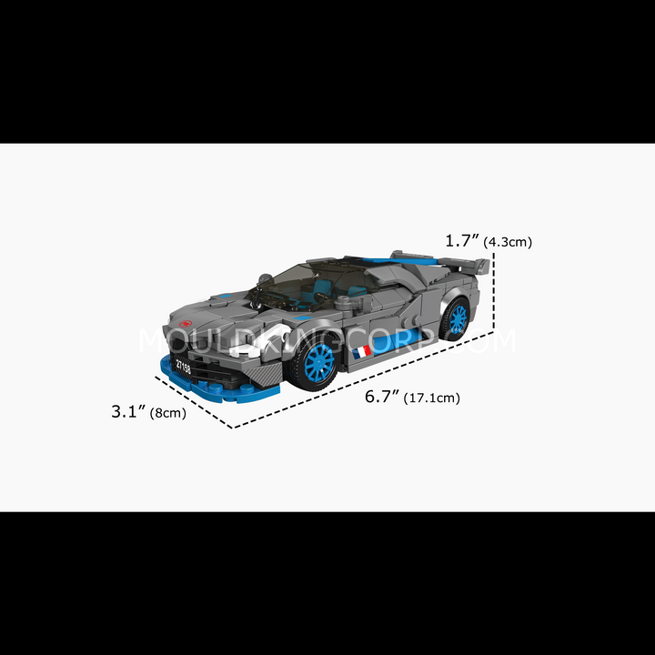 Mould King 27158 Divo Hypercar & Display Case Building Set | 470 Pcs