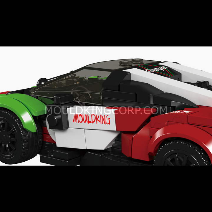 Mould King 27160 GT3 Racing Supercar & Display Case Building Set | 430 Pcs