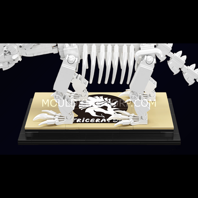 Mould King 29006 Kit de construction de fossile de dinosaure Triceratops | 397 pièces