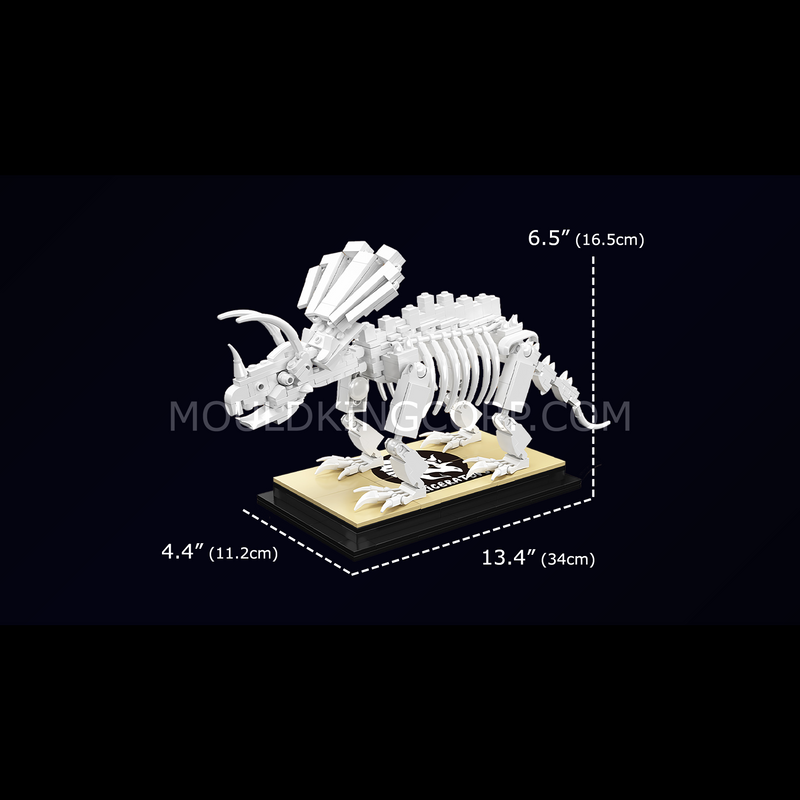 Mould King 29006 Kit de construction de fossile de dinosaure Triceratops | 397 pièces