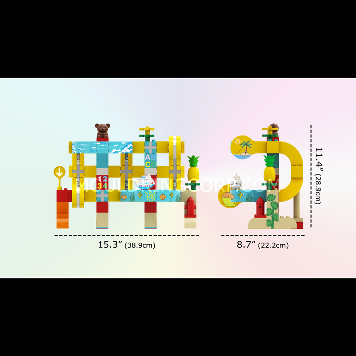 Mould King 53017 Tropical Island Magnetic Track Building Set | 103 Pcs