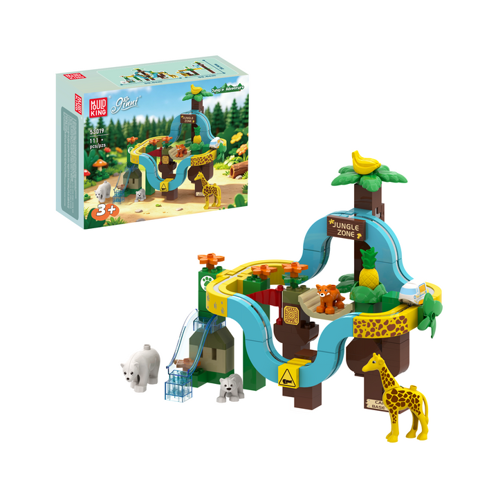 Mould King 53019 Jungle Adventure Magnetic Track Building Set | 111 Pcs
