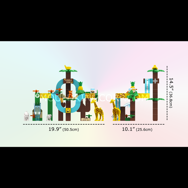 Mould King 53019 Jungle Adventure Magnetic Track Building Set | 111 Pcs