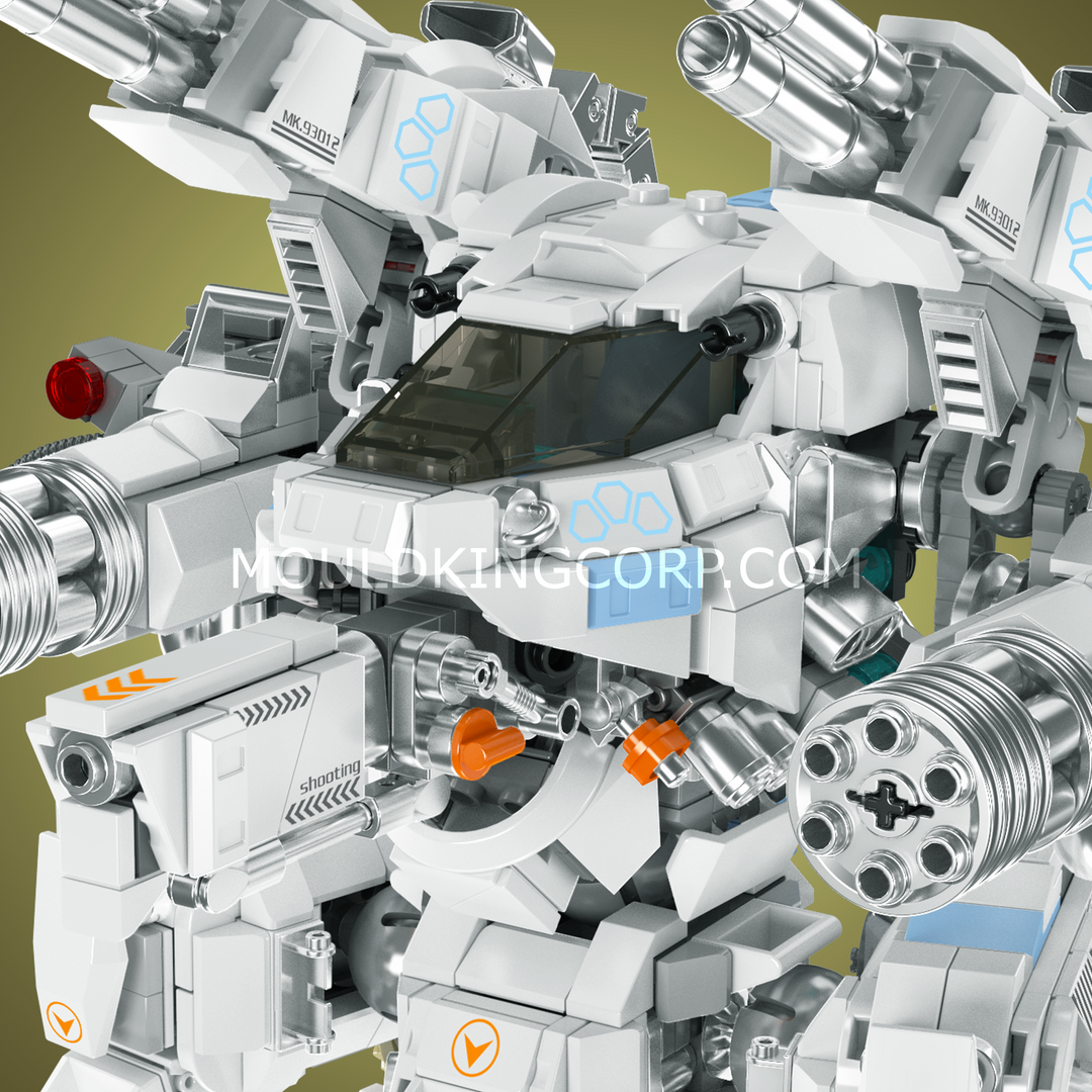 Mould King 93012 White Sentinel Posable Mecha Building Set | 1,695 Pcs
