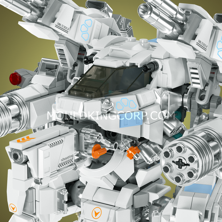 Mould King 93012 White Sentinel Posable Mecha Building Set | 1,695 Pcs