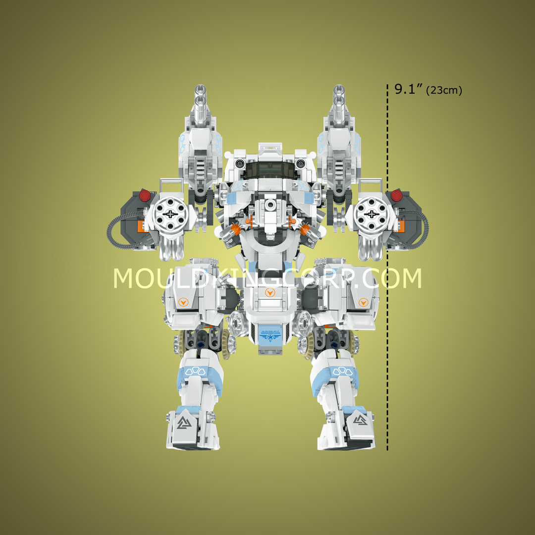 Mould King 93012 White Sentinel Posable Mecha Building Set | 1,695 Pcs