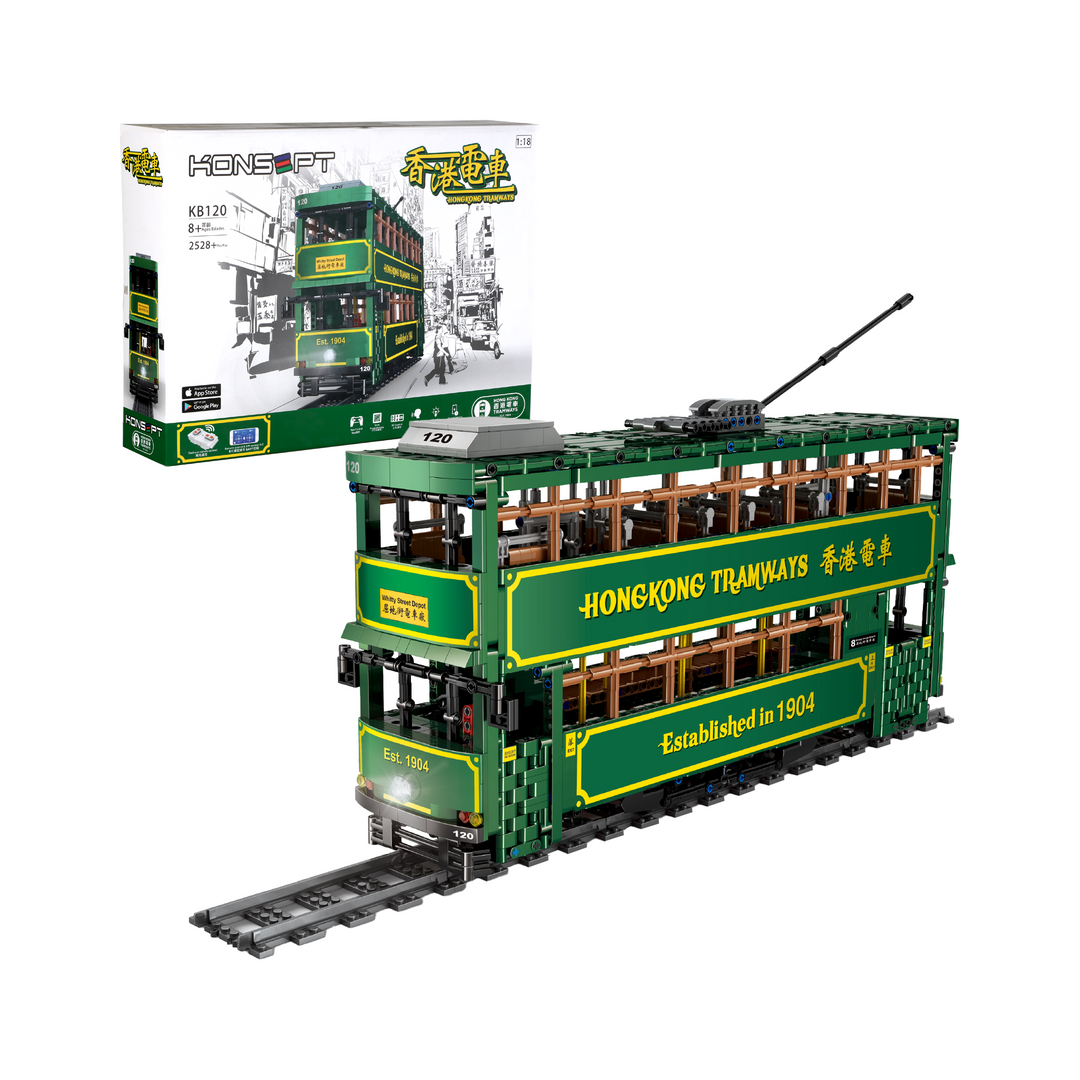 Mould King Hong Kong Classic Double-Decker City Tram Building Set | 2,528 Pcs
