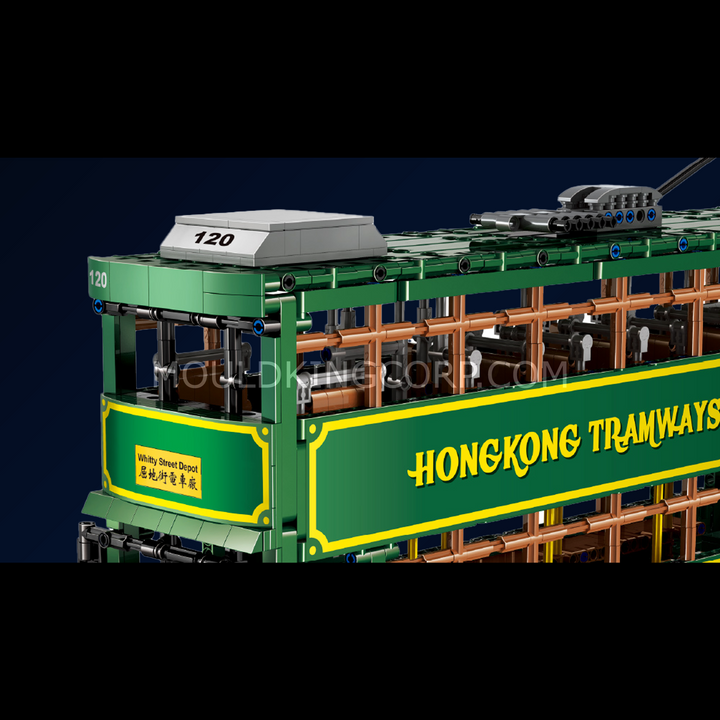 Mould King Hong Kong Classic Double-Decker City Tram Building Set | 2,528 Pcs