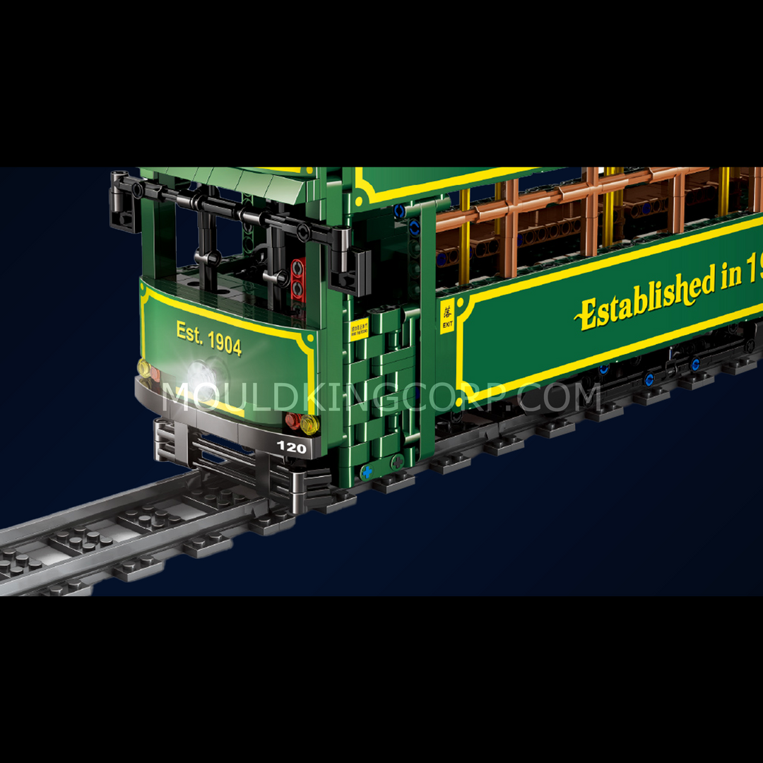 Mould King Hong Kong Classic Double-Decker City Tram Building Set | 2,528 Pcs