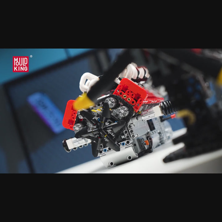 Mould King 10210 Motorisierter V12-Saugmotor-Modellbausatz | 1366 Teile