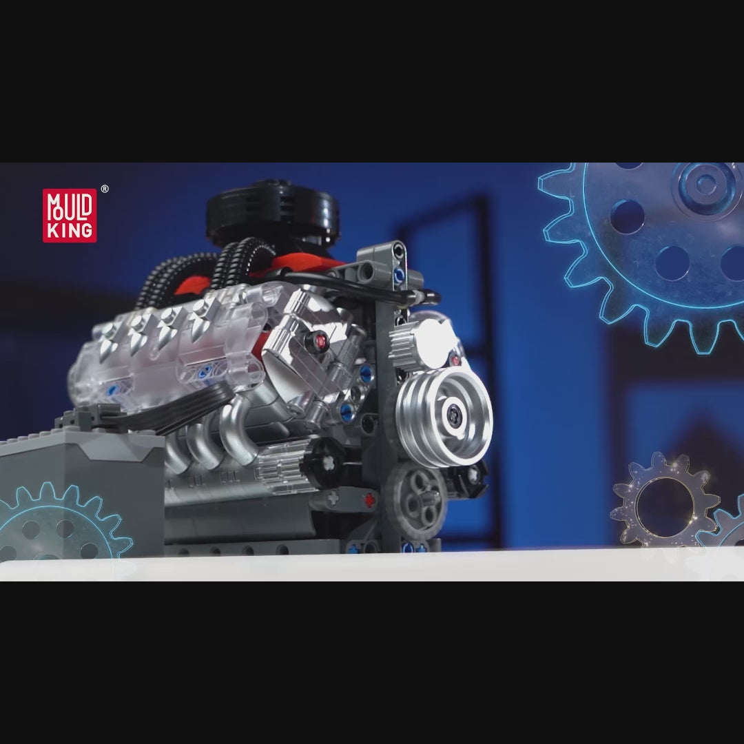 Mould King 10171 Chevy LSX454 Motorized V8 Engine Building Set