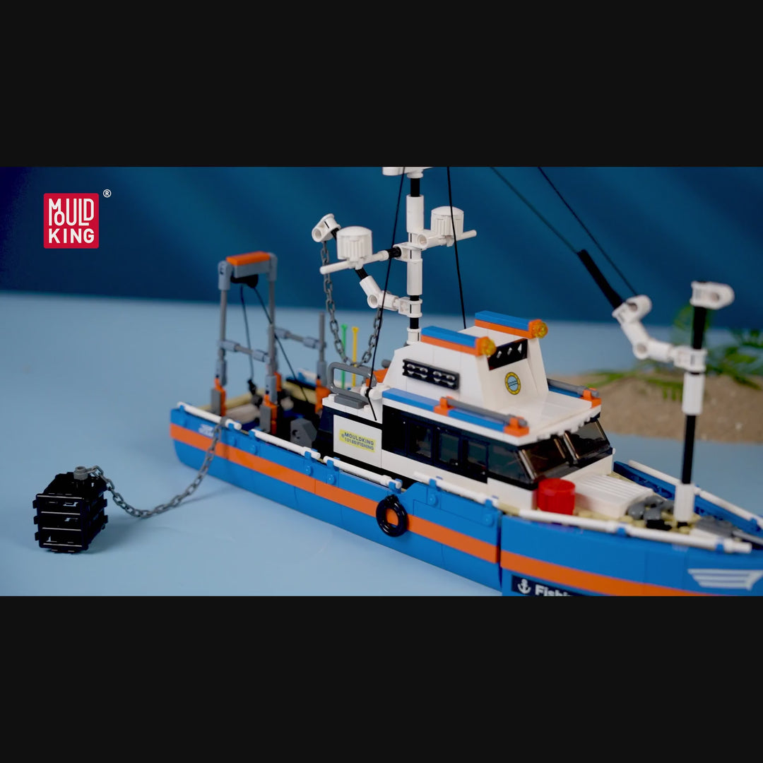 Mould King 10185 Jeu de construction de bateau de pêche créatif | 808 pièces