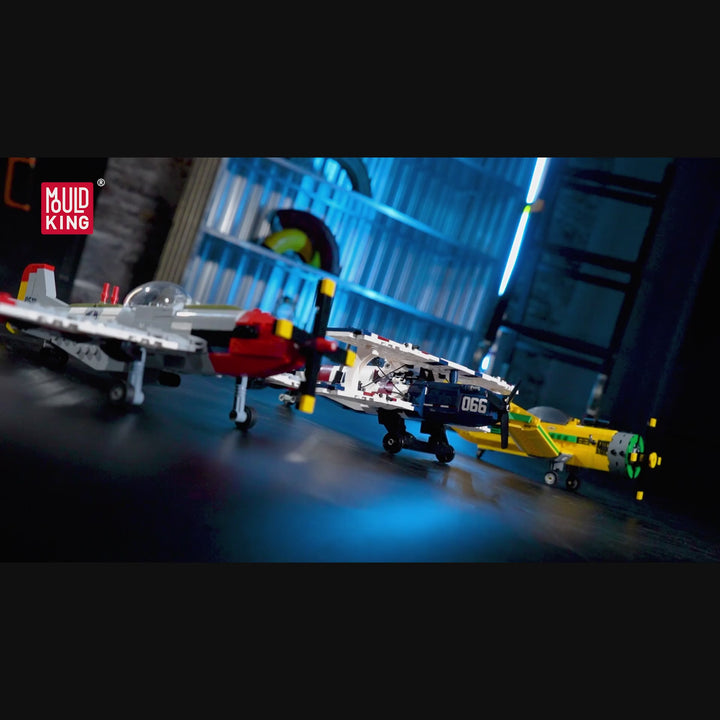 Mould King 24066 American Racing Biplane Building Set | 540 Pcs