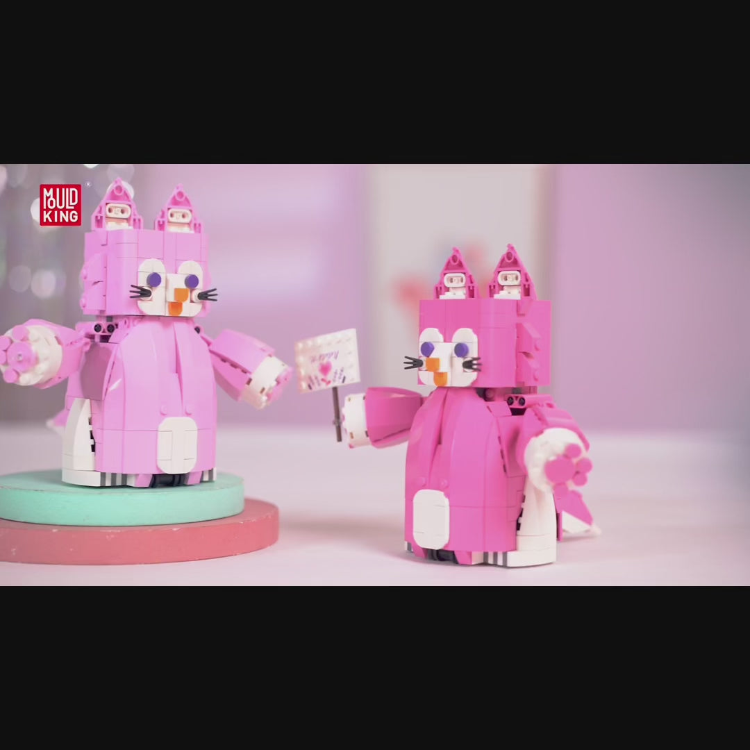 Matrijzenkoning 13158 Roze Schattige Vos Robot Bouwset | 438 st