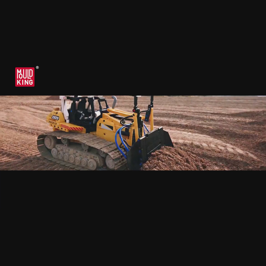 Mould King 19019 PR756 Bulldozer Pneumatic Engineering Construction Building Set | 1,200 Pcs