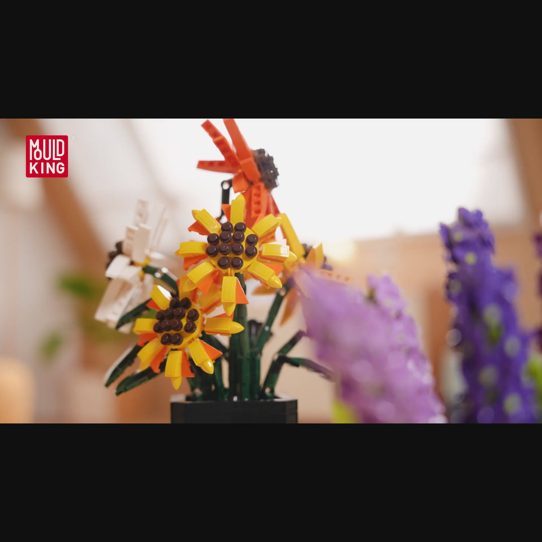 Mould King 24111 Ensemble de construction Tournesol en pot | 854 pièces