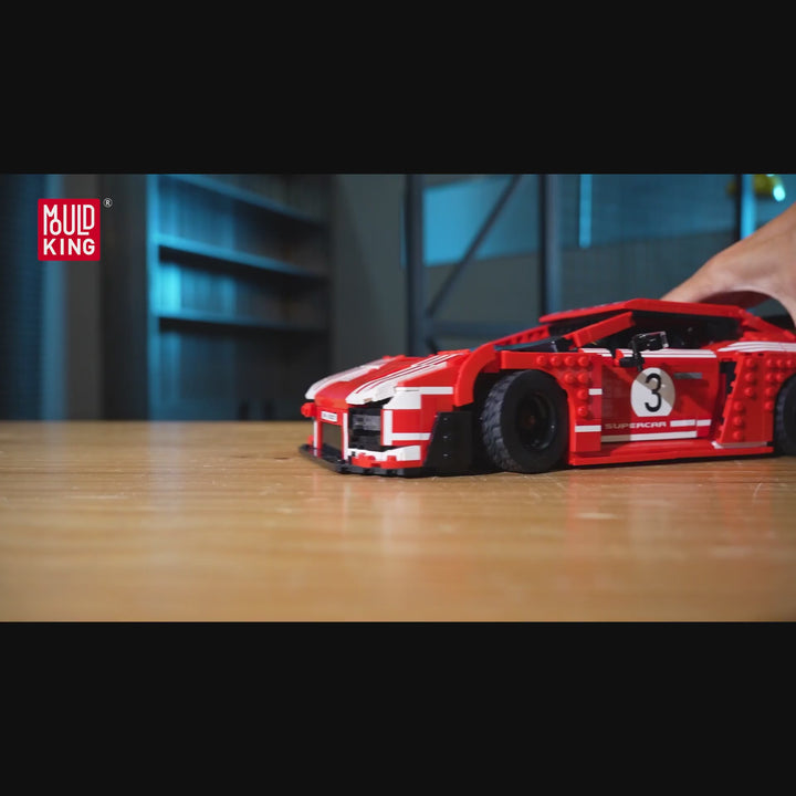 Mould King 10196 Italienischer Hypercar-Baukasten mit Vierfachauspuff | 1.423 Teile