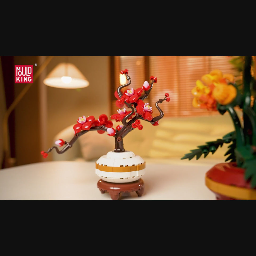 Mould King 24120 Plum Blossom Botanical Building Set | 393 Pcs
