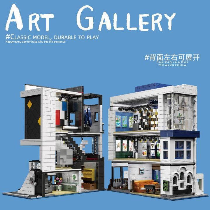 Mallenkoning 16043 Art Gallery Showcase 3-laags MOC-bouwset | 3.536 stuks
