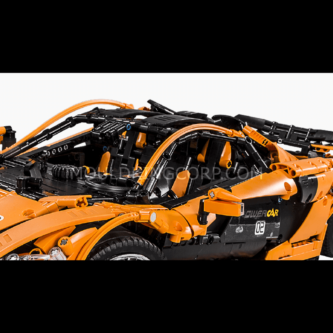 Mould King 13090S P1 Vulkangelbes Rennauto, ferngesteuerter Bausatz | 3.228 Teile