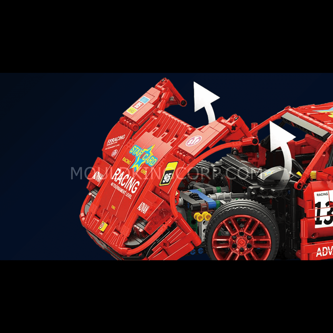 Mould King 13095 F40 Rennwagen in limitierter Auflage, ferngesteuerter Bausatz | 2.688 Teile