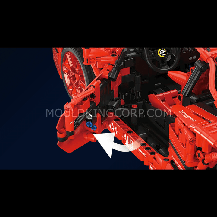Mould King 13095 F40 Rennwagen in limitierter Auflage, ferngesteuerter Bausatz | 2.688 Teile