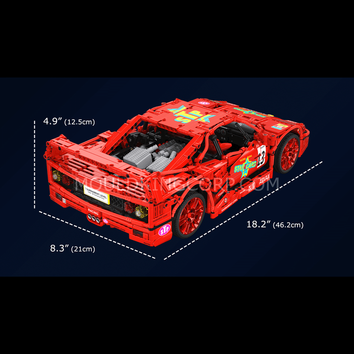 Mould King 13095 F40 Rennwagen in limitierter Auflage, ferngesteuerter Bausatz | 2.688 Teile