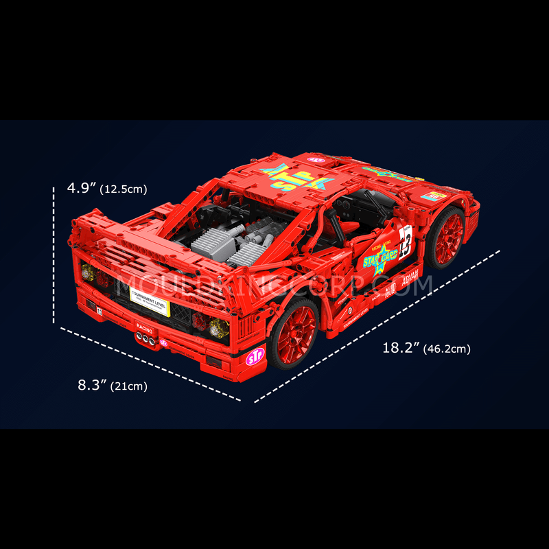 Mould King 13095 F40 Limited Edition Race Car Remote Controlled Building Kit | 2,688 PCS