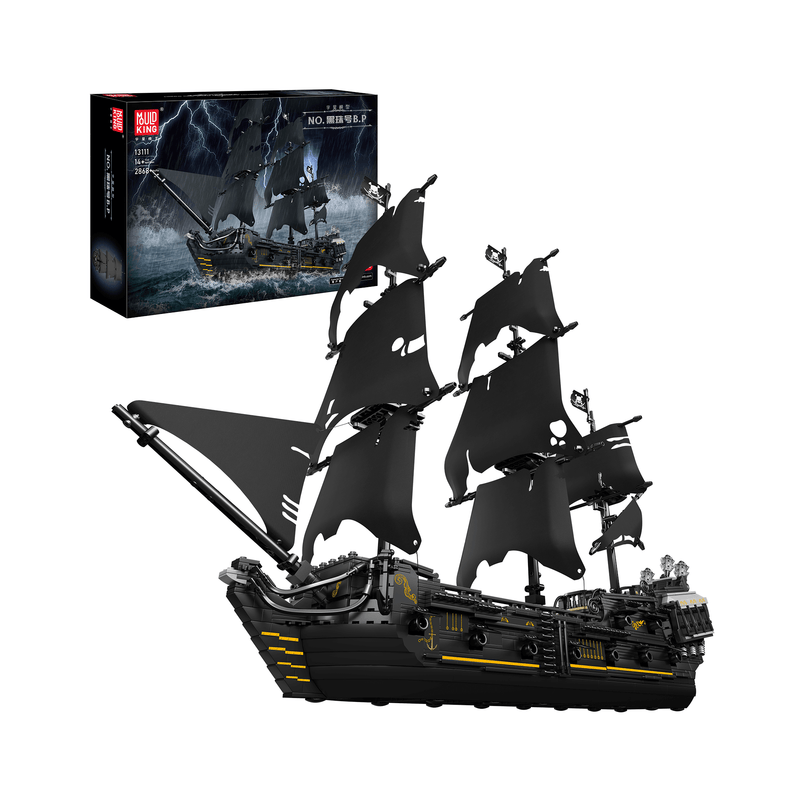 Mould King 13111 Black Pirates Ship Model Building Set | 2,868 PCS
