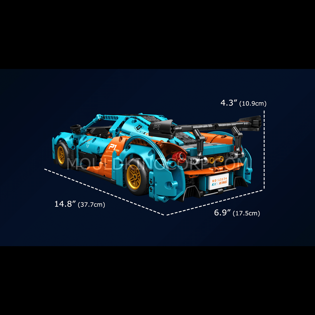 Mould King 13174 P1-GTR Sportwagen-Modellbausatz | 936 PCS