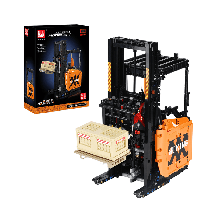 Mould King 17040 Kit de construction de modèle de chariot élévateur à étagères | 1 506 pièces